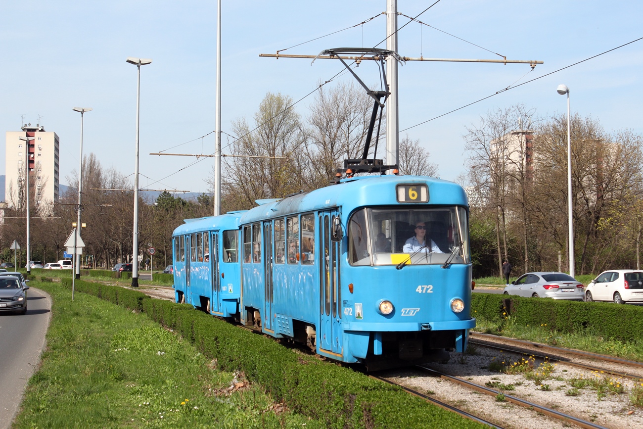 Загреб, Tatra T4YU № 472