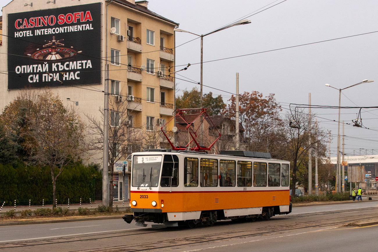 Sofia, Tatra T6A2B N°. 2033
