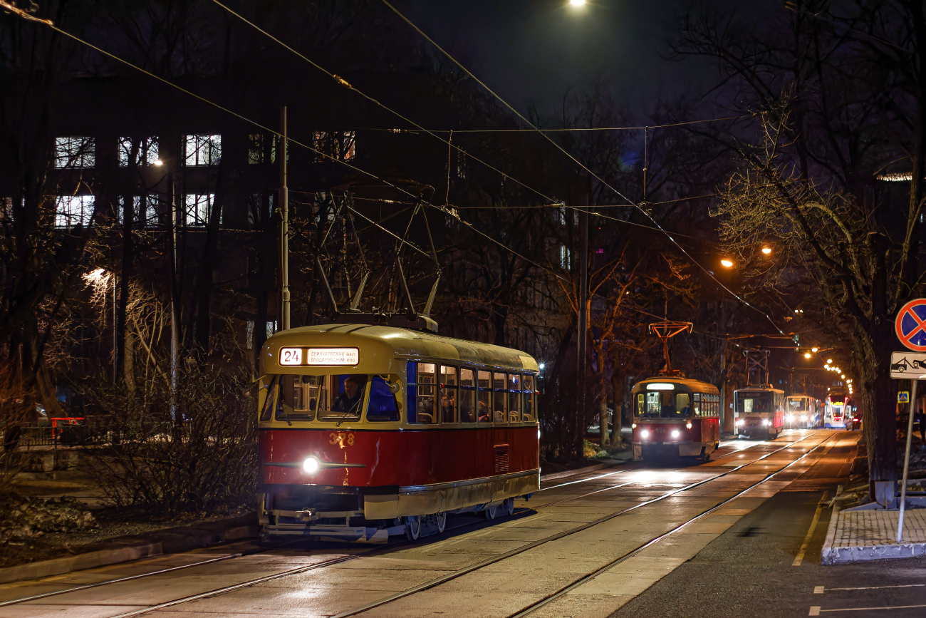 Moscow, Tatra T2SU # 378; Moscow — Celebrating the 125th anniversary of the Moscow tram (parade rehearsals on 03/29/2024 and 04/03/2024, parade and tram exhibition on 04/06/2024)
