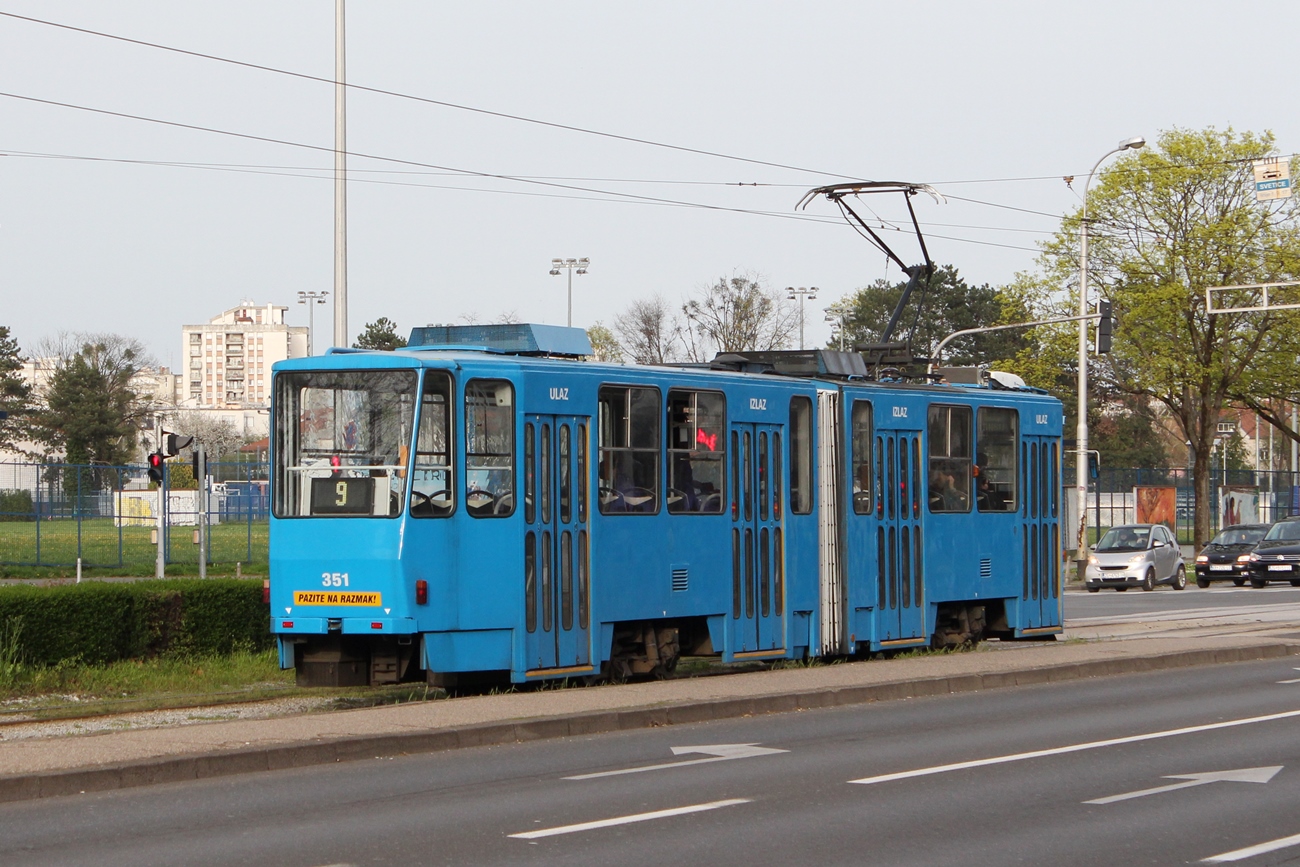 Загреб, Tatra KT4YUt № 351