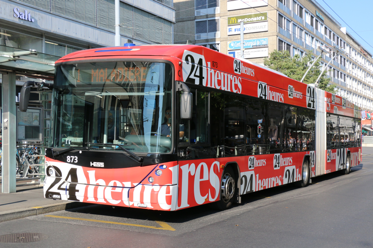Lausanne, Hess SwissTrolley 4 (BGT-N2D) N°. 873 Lausanne, Hess SwissTrolley 4 (BGT-N2D) N°. 873