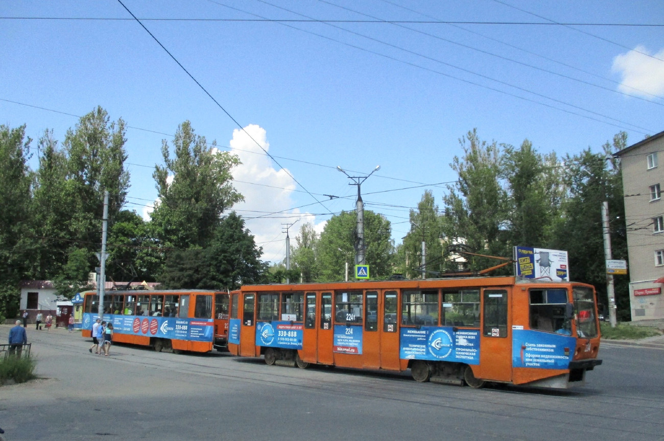 Смоленск, 71-608КМ № 224; Смоленск — Челночное движение трамваев на время ремонта улицы Николаева и проспекта Гагарина