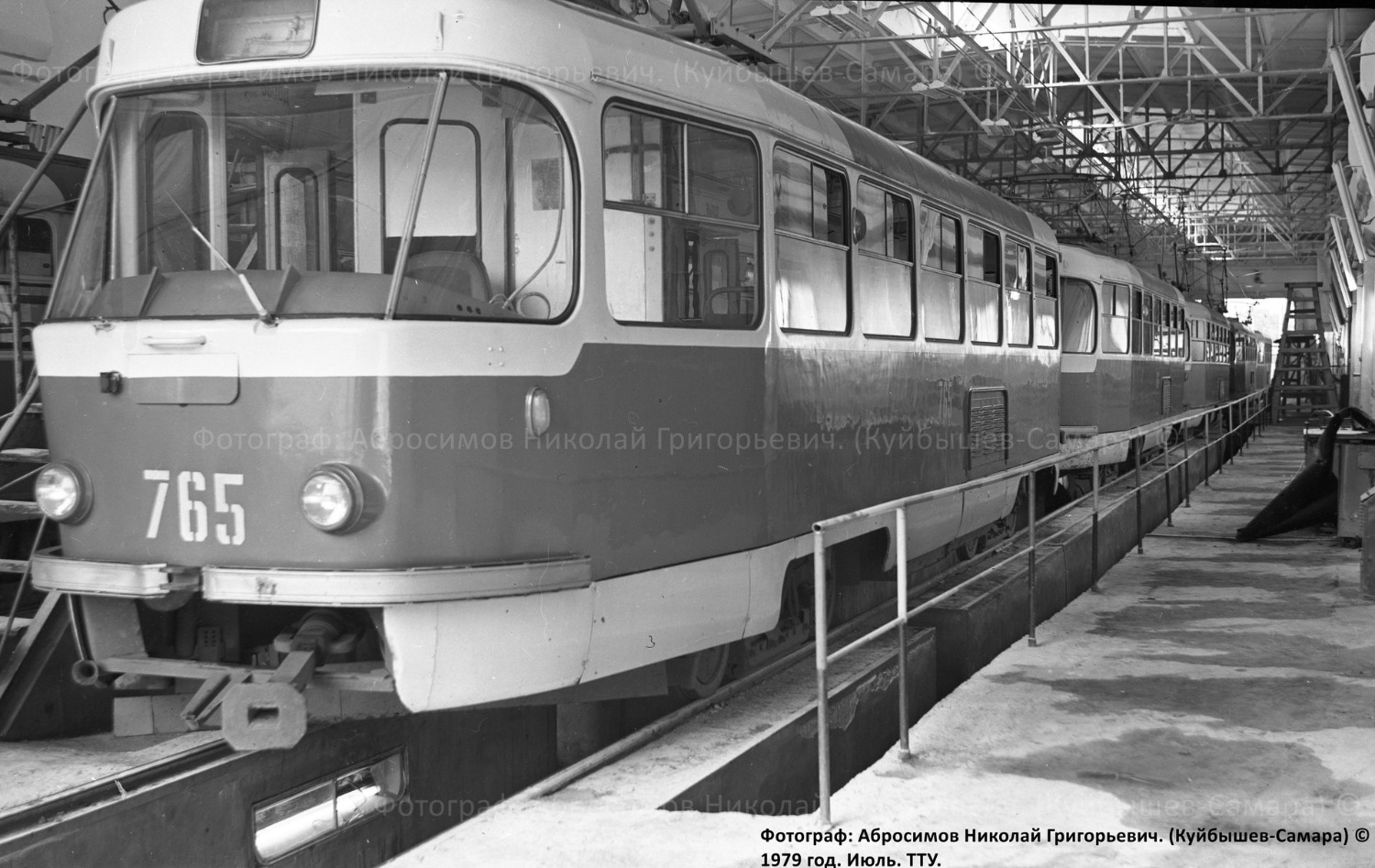 Самара, Tatra T3SU № 765; Самара — Городское трамвайное депо; Самара — Исторические фотографии — Трамвай и Троллейбус (1942-1991)