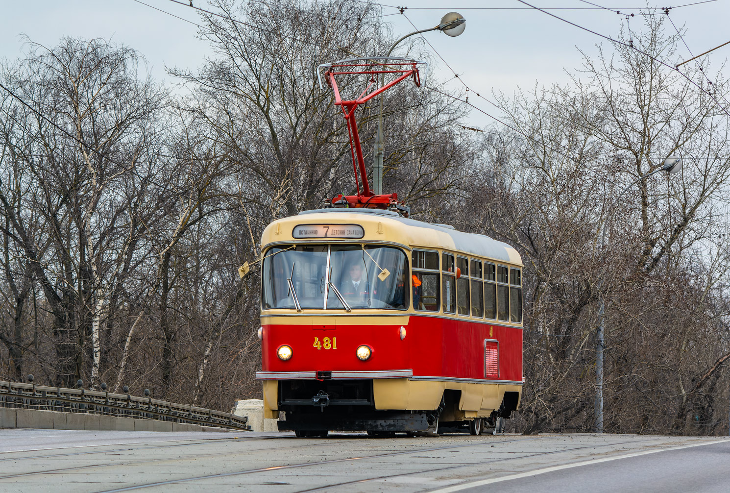 Москва, Tatra T3SU (двухдверная) № 481; Москва — Празднование 125-летия Московского трамвая (репетиции парада 29.03.2024 и 03.04.2024, парад и выставка трамваев 06.04.2024)