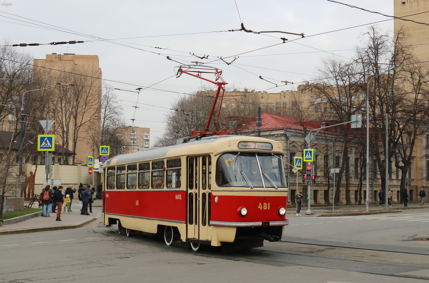 Москва, Tatra T3SU (двухдверная) № 481; Москва — Празднование 125-летия Московского трамвая (репетиции парада 29.03.2024 и 03.04.2024, парад и выставка трамваев 06.04.2024)