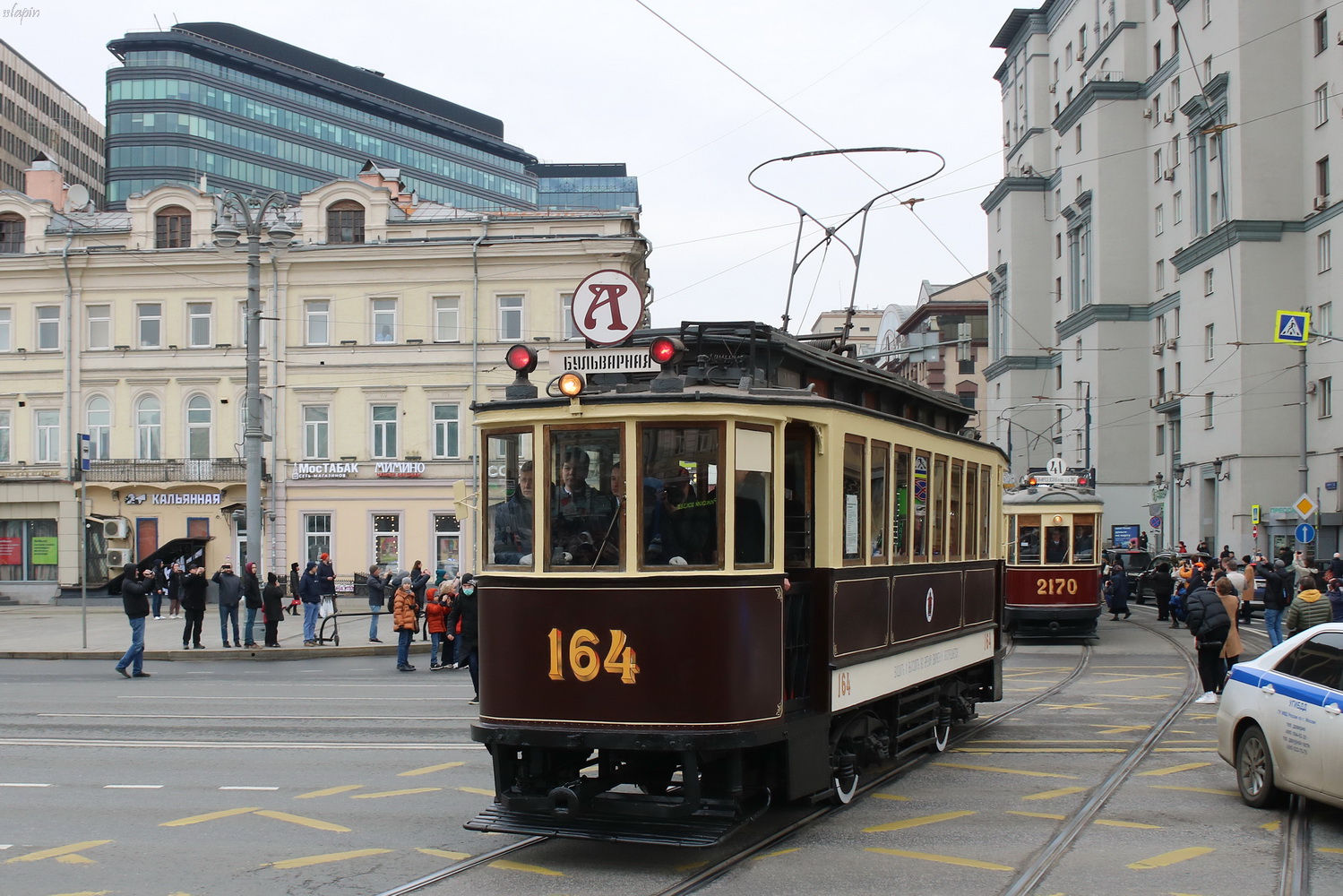 Москва, Ф (Мытищинский) № 164; Москва — Празднование 125-летия Московского трамвая (репетиции парада 29.03.2024 и 03.04.2024, парад и выставка трамваев 06.04.2024)