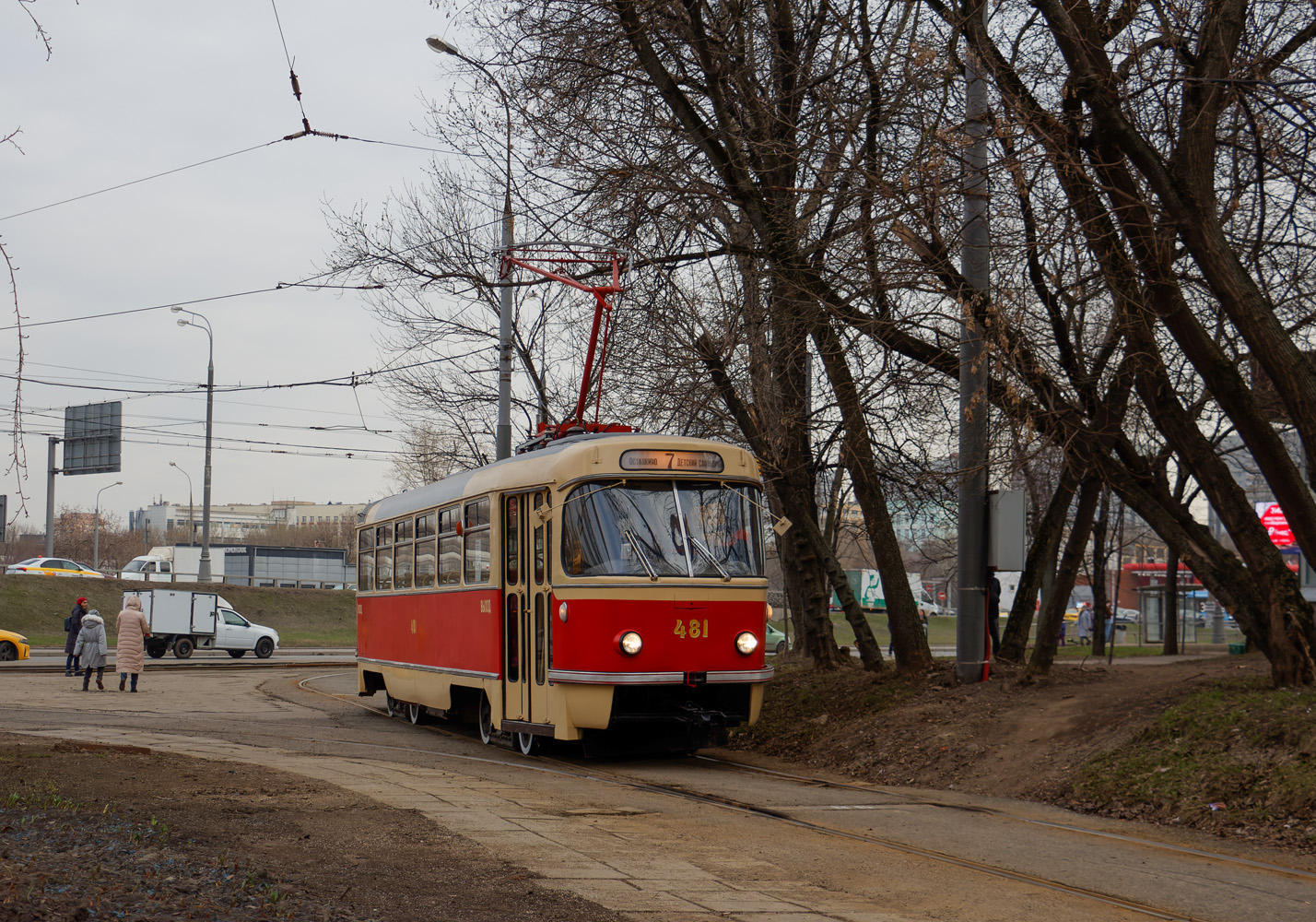 Москва, Tatra T3SU (двухдверная) № 481; Москва — Празднование 125-летия Московского трамвая (репетиции парада 29.03.2024 и 03.04.2024, парад и выставка трамваев 06.04.2024)