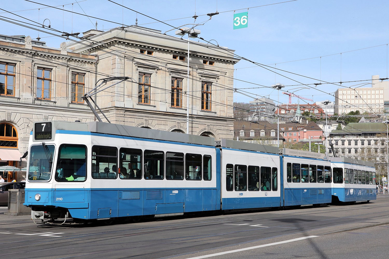 Цюрих, SWP/SIG/ABB Be 4/8 "Tram 2000 Sänfte" № 2110