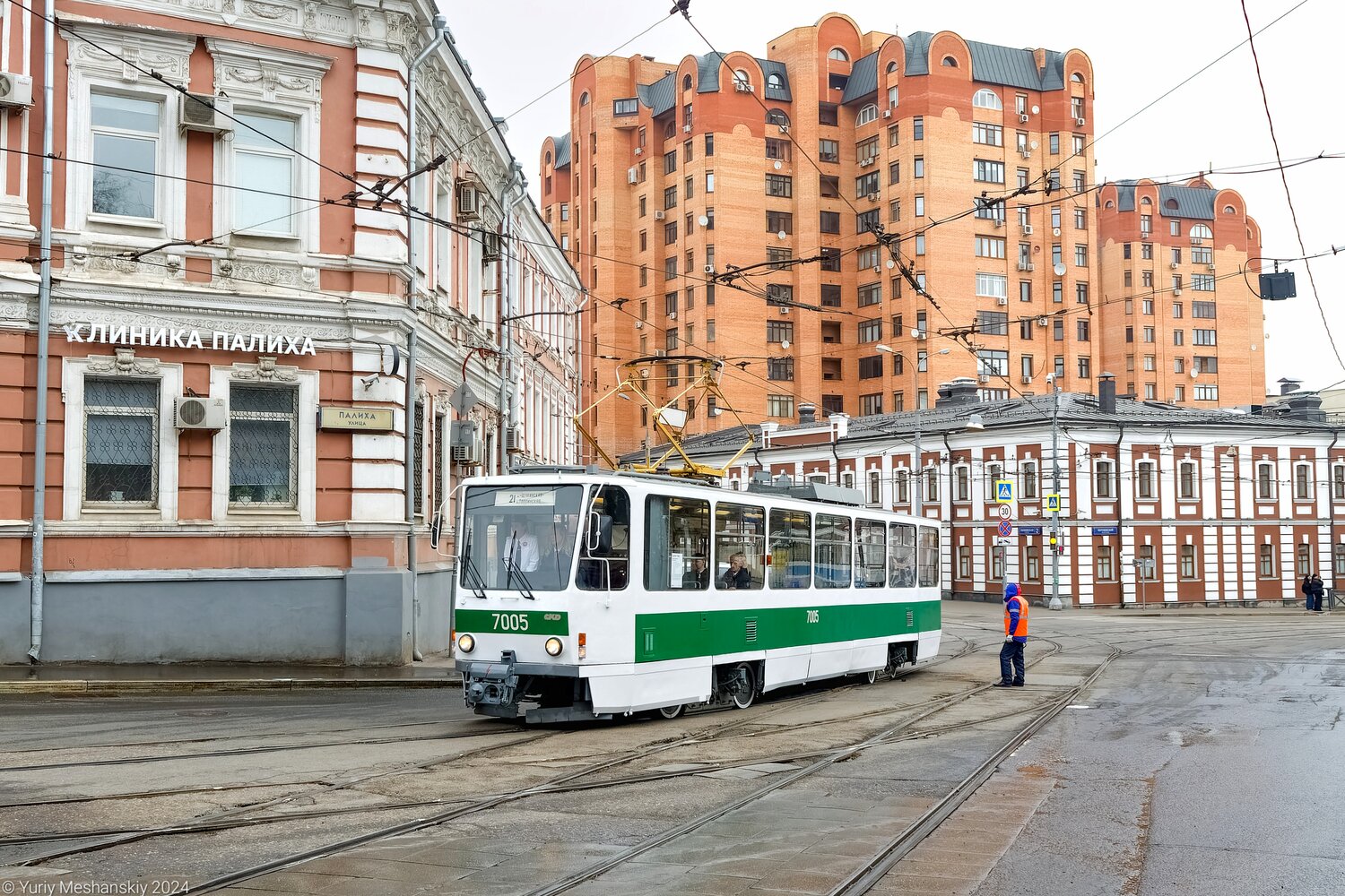 Москва, Tatra T7B5 № 7005; Москва — Празднование 125-летия Московского трамвая (репетиции парада 29.03.2024 и 03.04.2024, парад и выставка трамваев 06.04.2024)