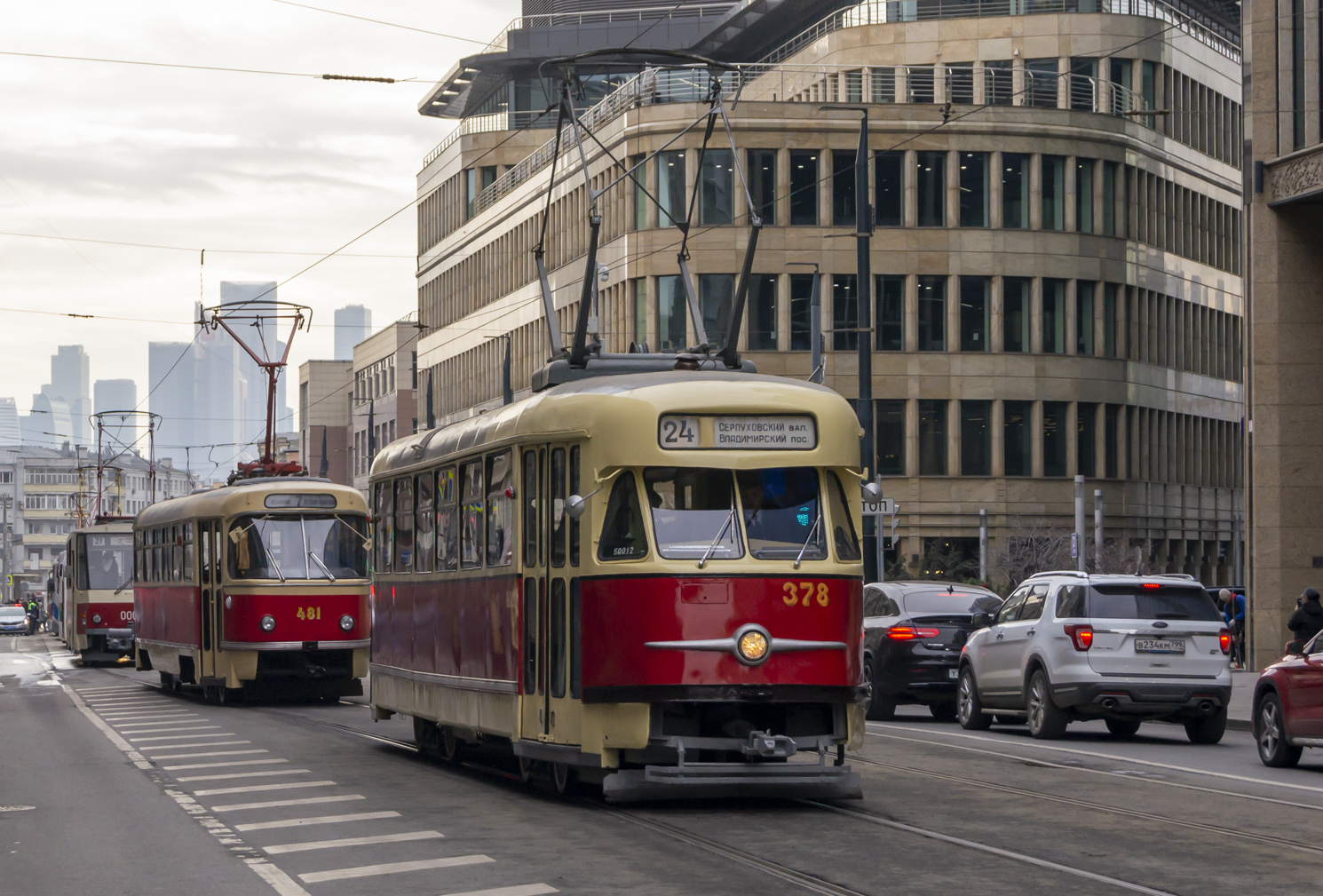 Москва, Tatra T2SU № 378; Москва — Празднование 125-летия Московского трамвая (репетиции парада 29.03.2024 и 03.04.2024, парад и выставка трамваев 06.04.2024)