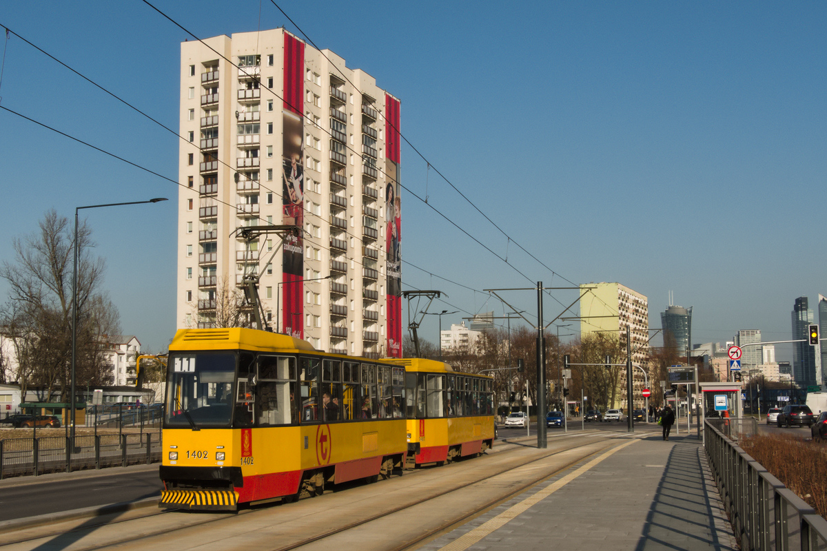 Варшава, Konstal 105Ne № 1402