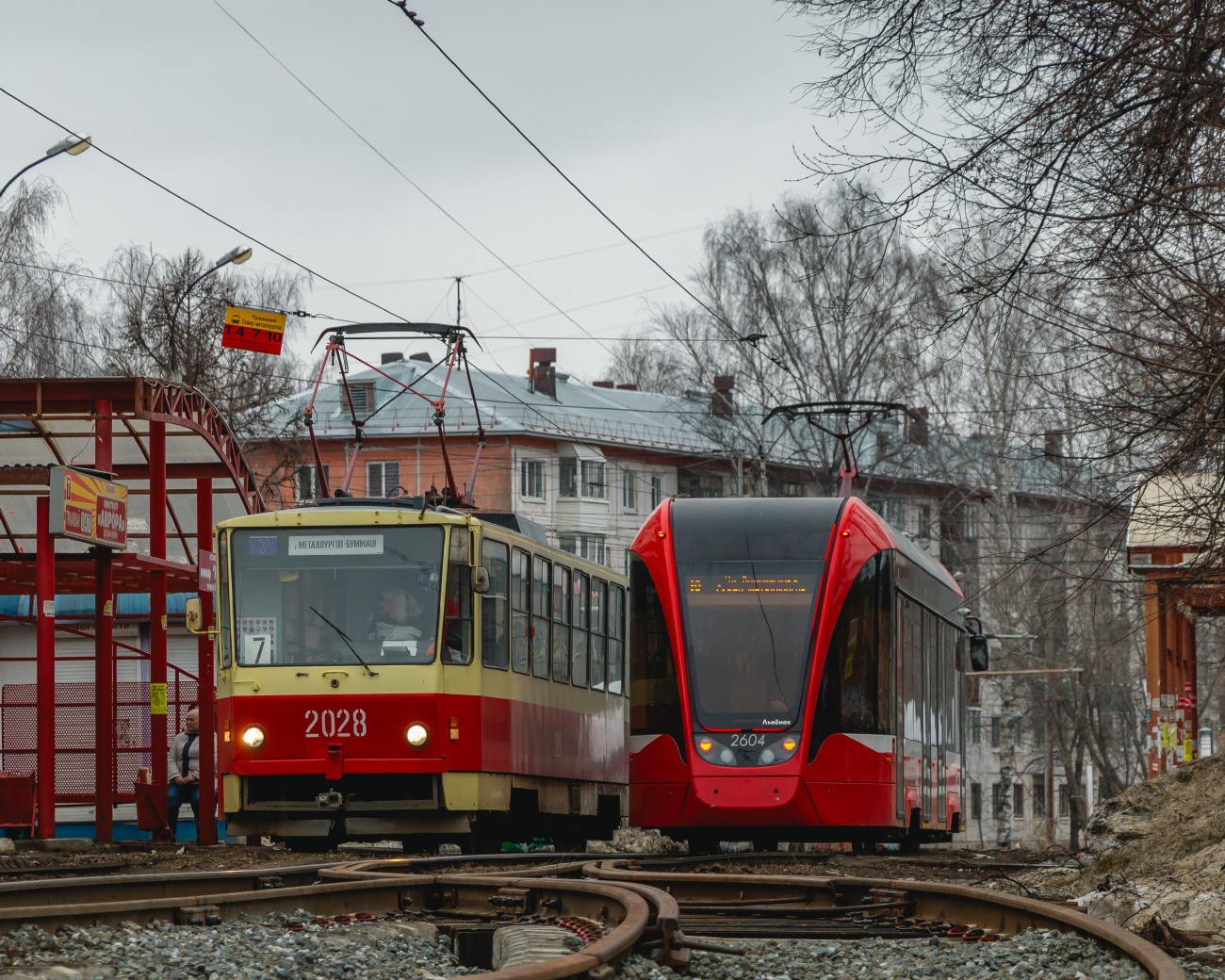 Ижевск, Tatra T6B5SU № 2028; Ижевск, 71-911ЕМ «Львёнок» № 2604