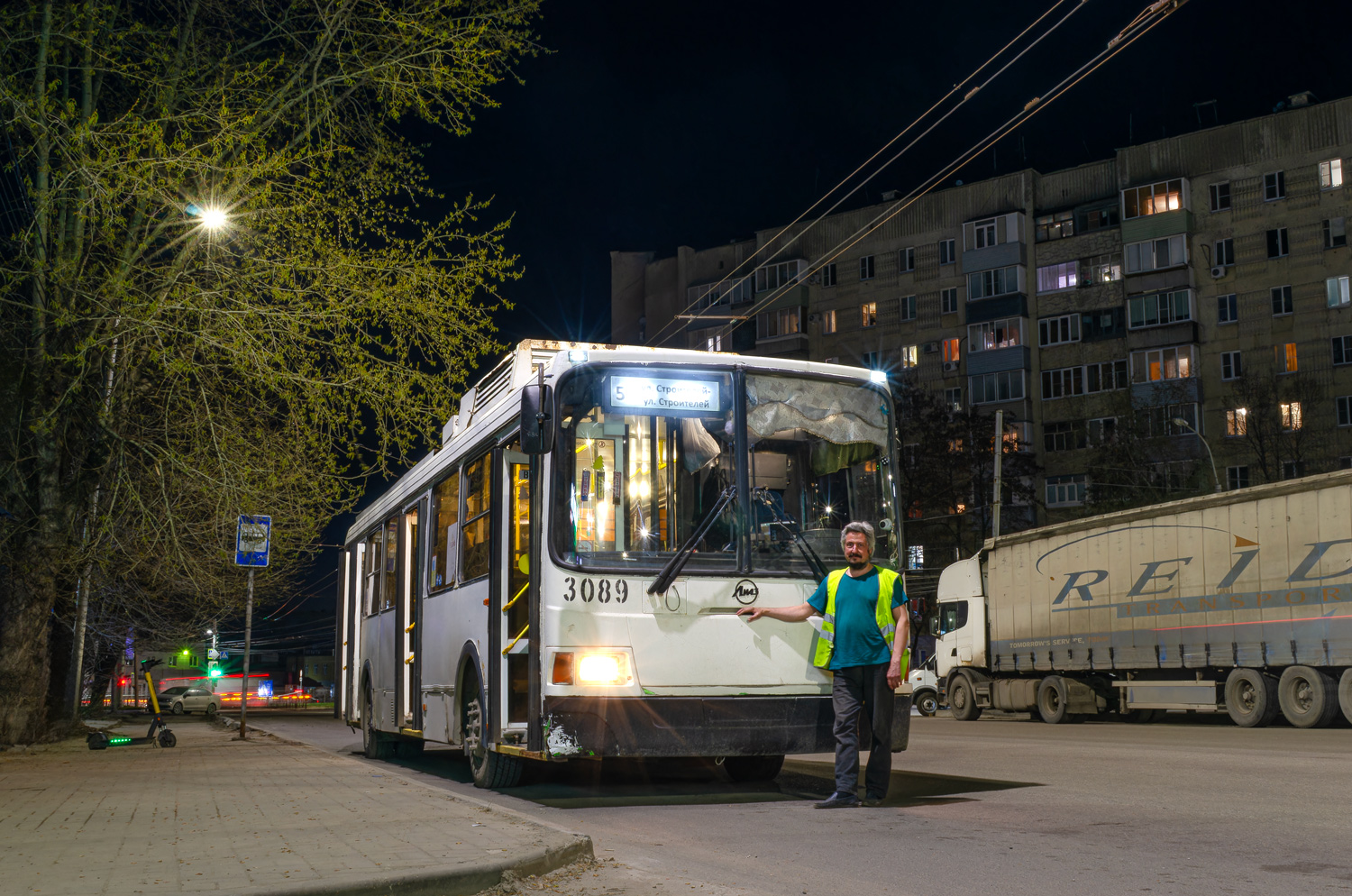 Рязань, ЛиАЗ-5280 № 3089; Работники электротранспорта