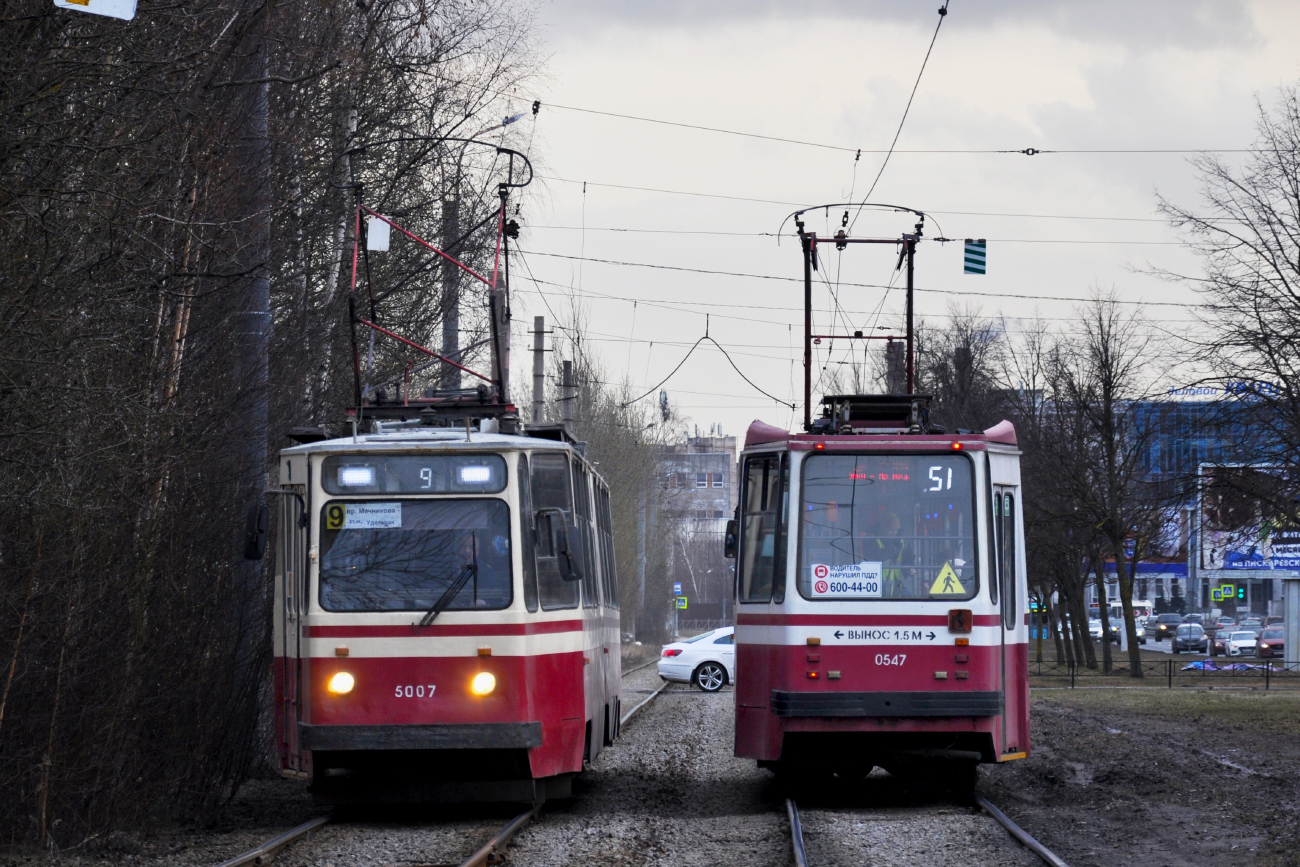 Санкт-Петербург, ЛВС-86К № 5007; Санкт-Петербург, 71-134А (ЛМ-99АВ) № 0547