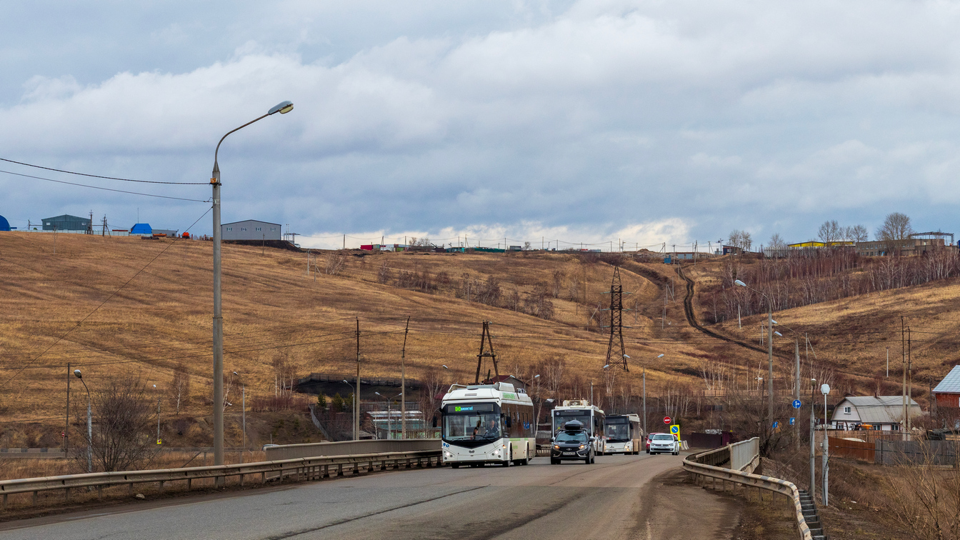 Красноярск, БЕЛРУС К321 (32100D) № б/н; Красноярск — Обкатка троллейбусов в микрорайоне Солнечный [2024, 2025]