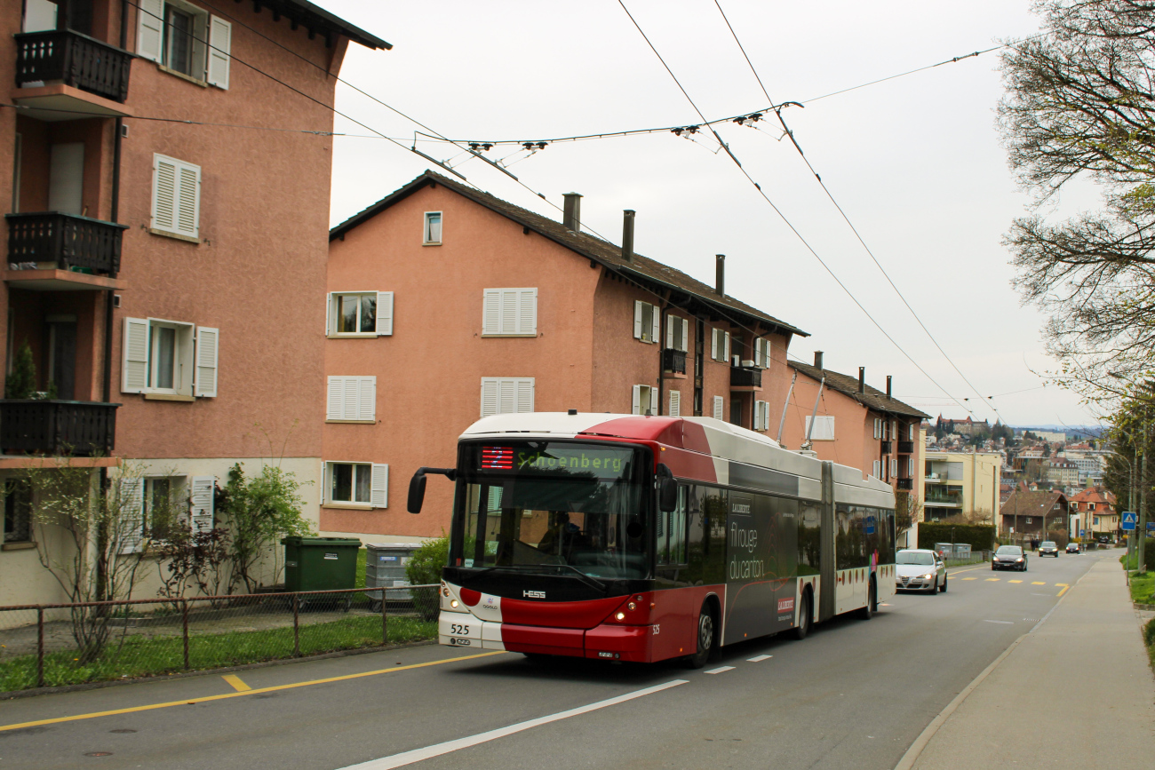 Фрибур, Hess SwissTrolley 3 (BGT-N2C) № 525