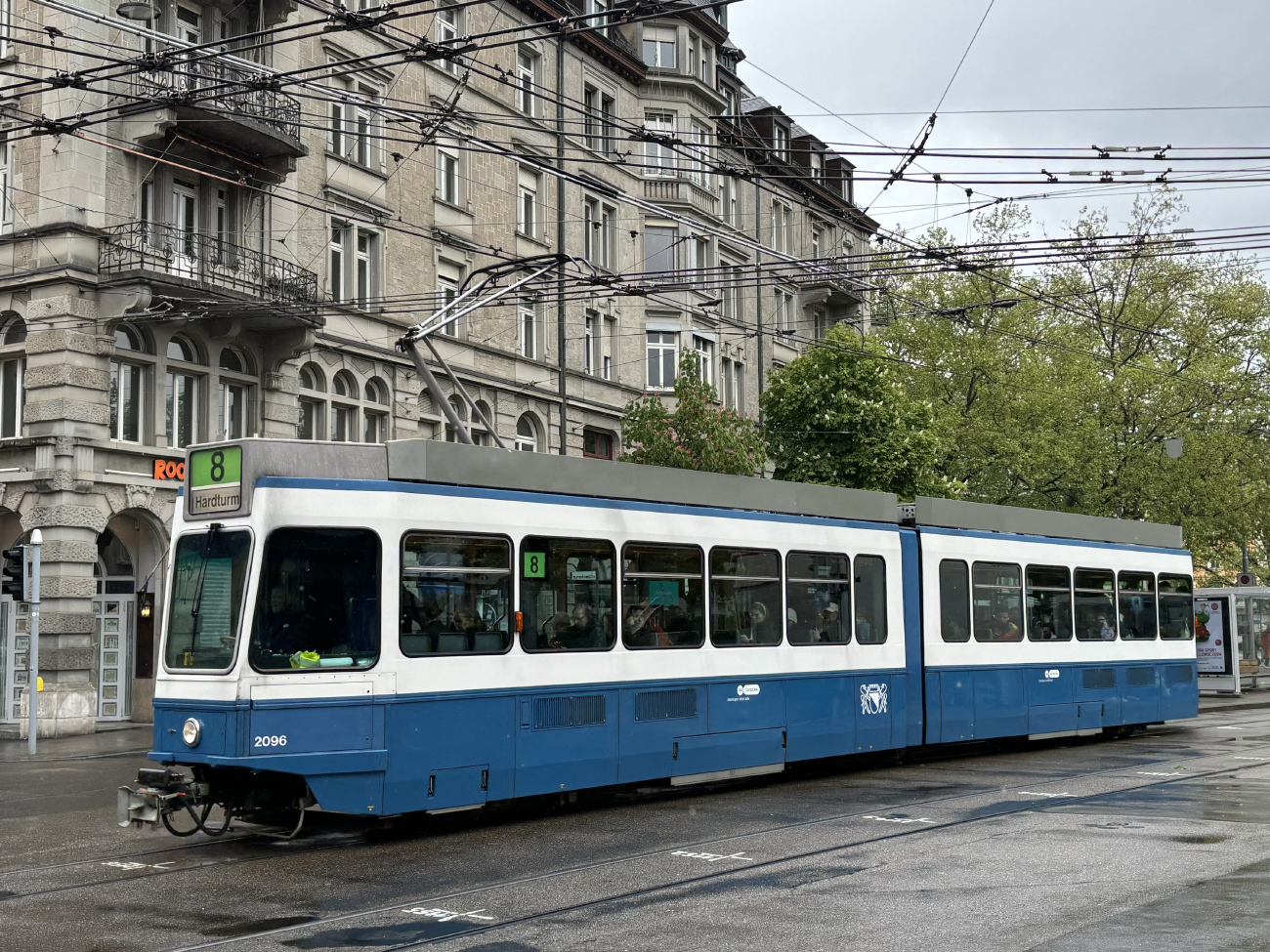 Zürich, SWP/SIG/BBC Be 4/6 "Tram 2000" # 2096
