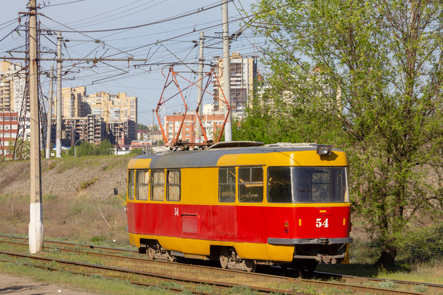 Волгоград, Tatra T3SU (двухдверная) № 54