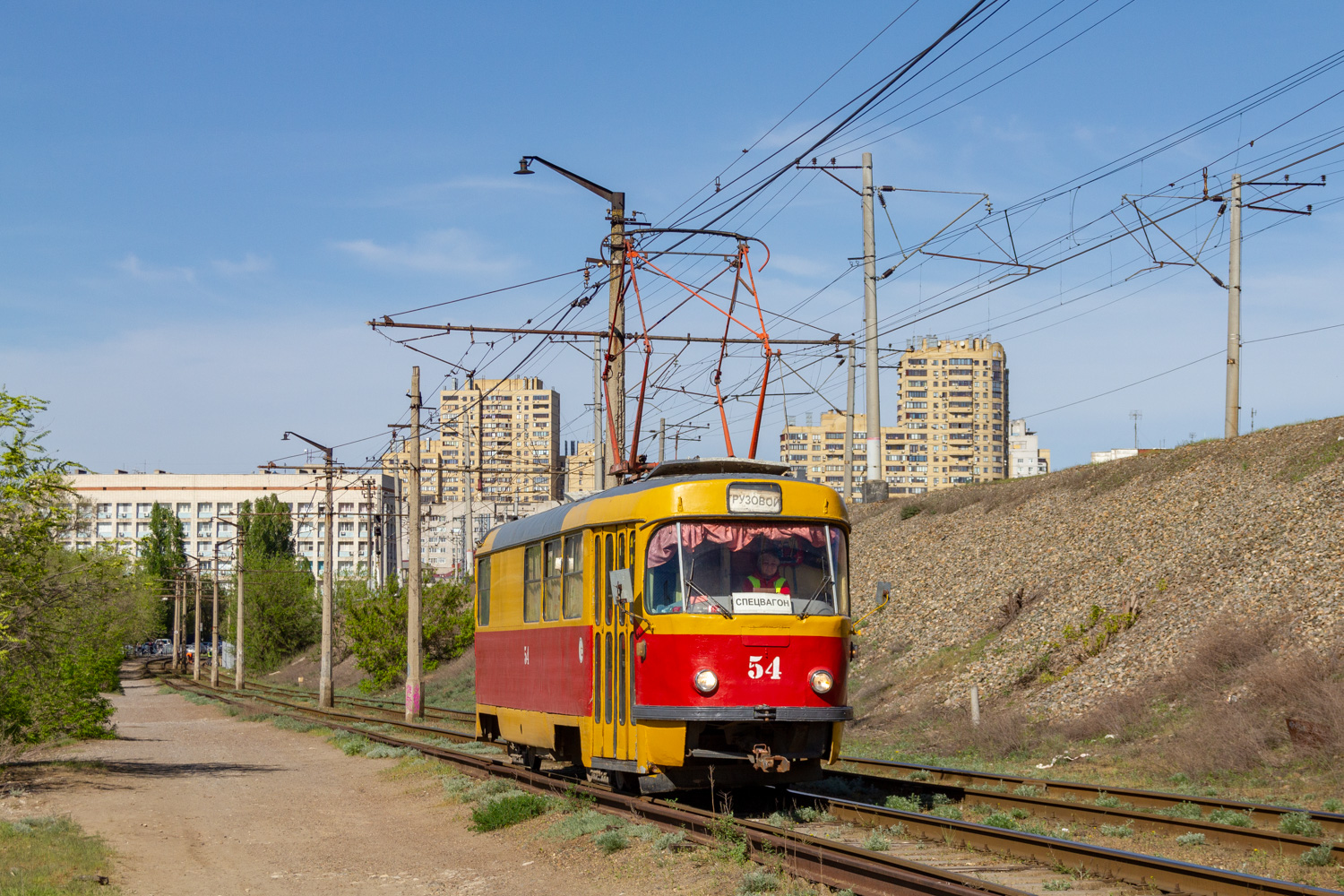 Волгоград, Tatra T3SU (двухдверная) № 54