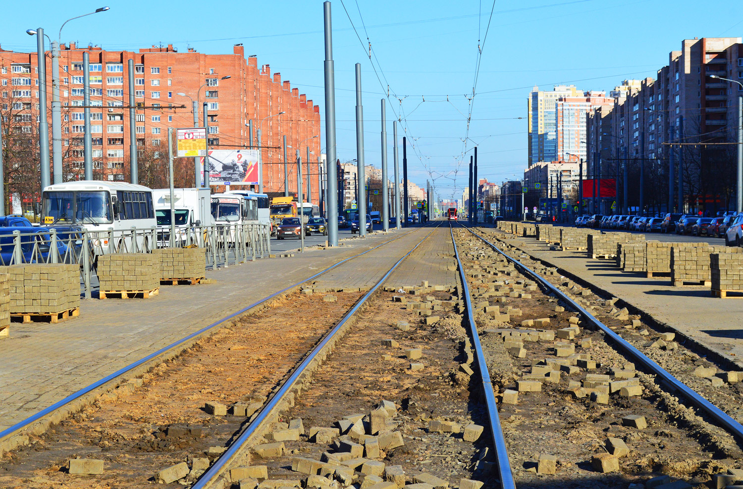 Sankt Petersburg — Tram lines and infrastructure