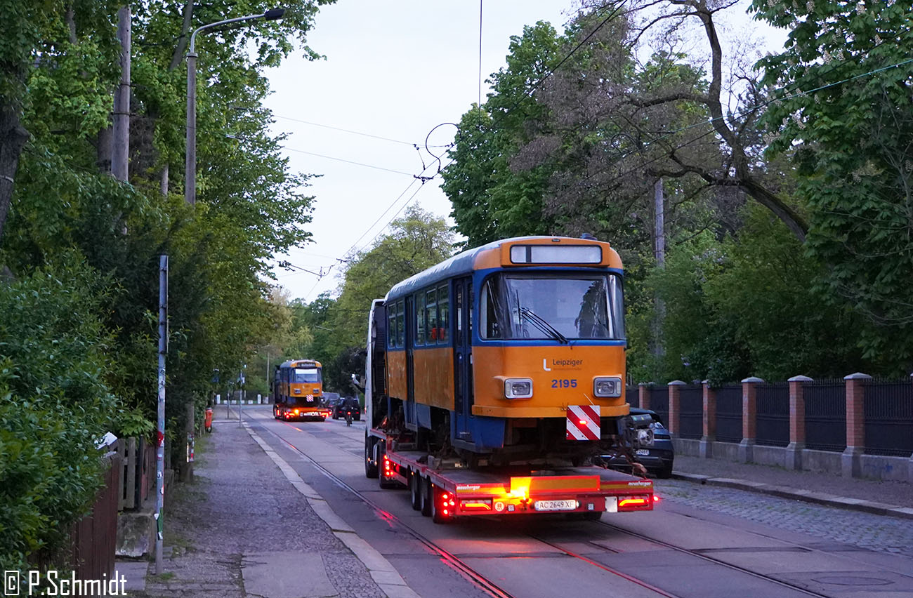 Лейпциг, Tatra T4D-M1 № 2195; Лейпциг — Отправка трамваев Tatra в Украину (Днепр)