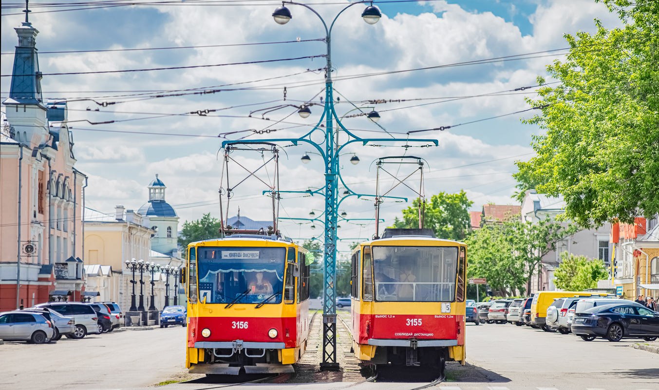 Barnaul, Tatra T6B5SU č. 3156; Barnaul, Tatra T6B5SU č. 3155