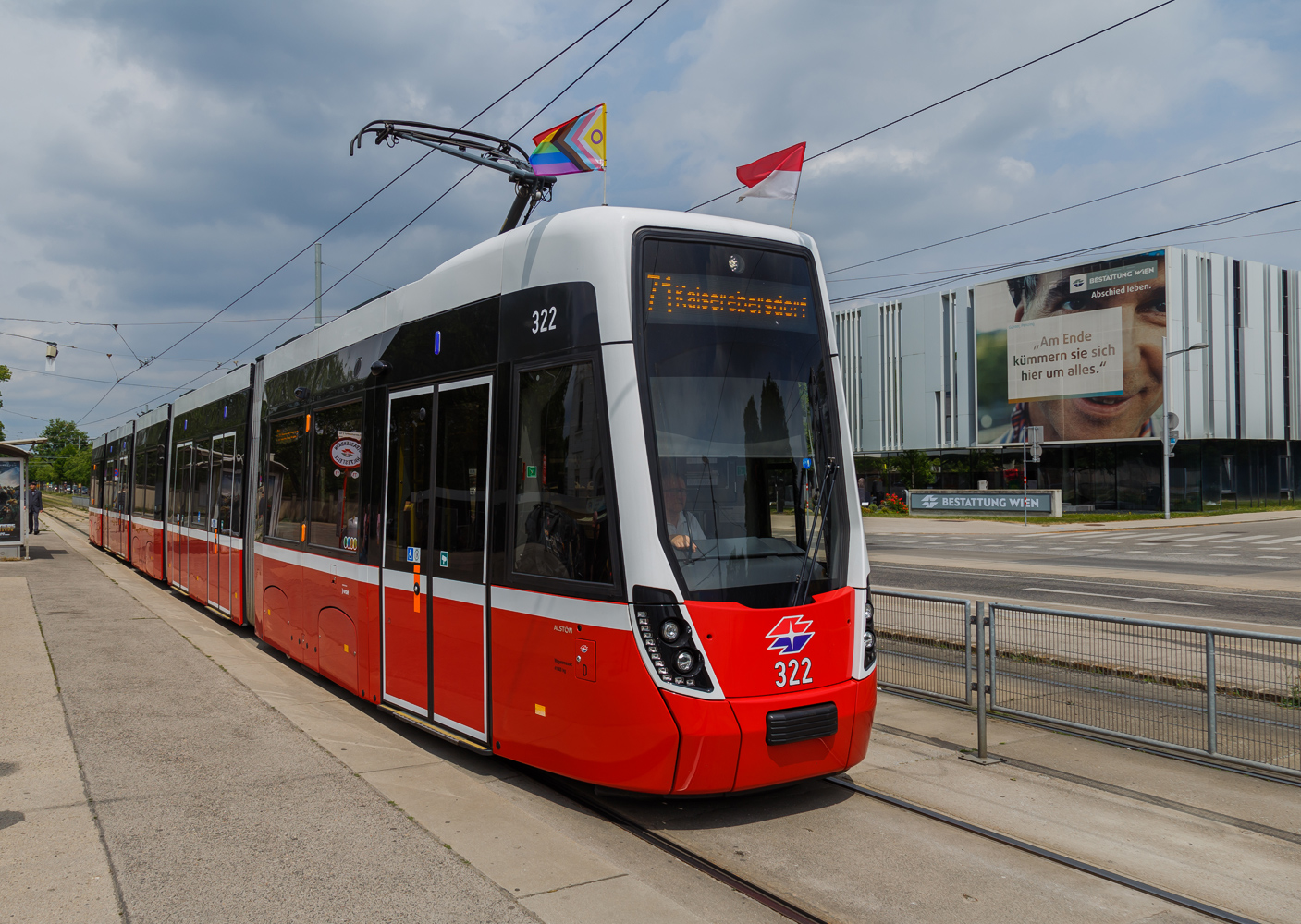 Vienna, Bombardier Flexity Wien (Type D) № 322 Vienna, Bombardier Flexity Wien (Type D) № 322
