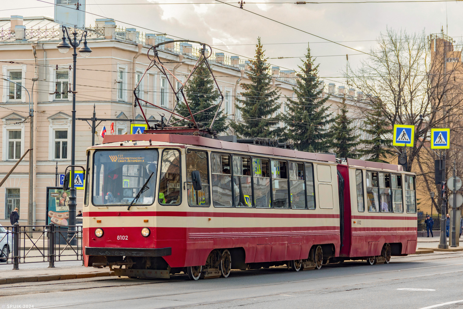 Saint-Petersburg, 71-147K (LVS-97K) № 8102; Saint-Petersburg — Registered trip by tram LVS-97K № 8102 — 28.04.2024