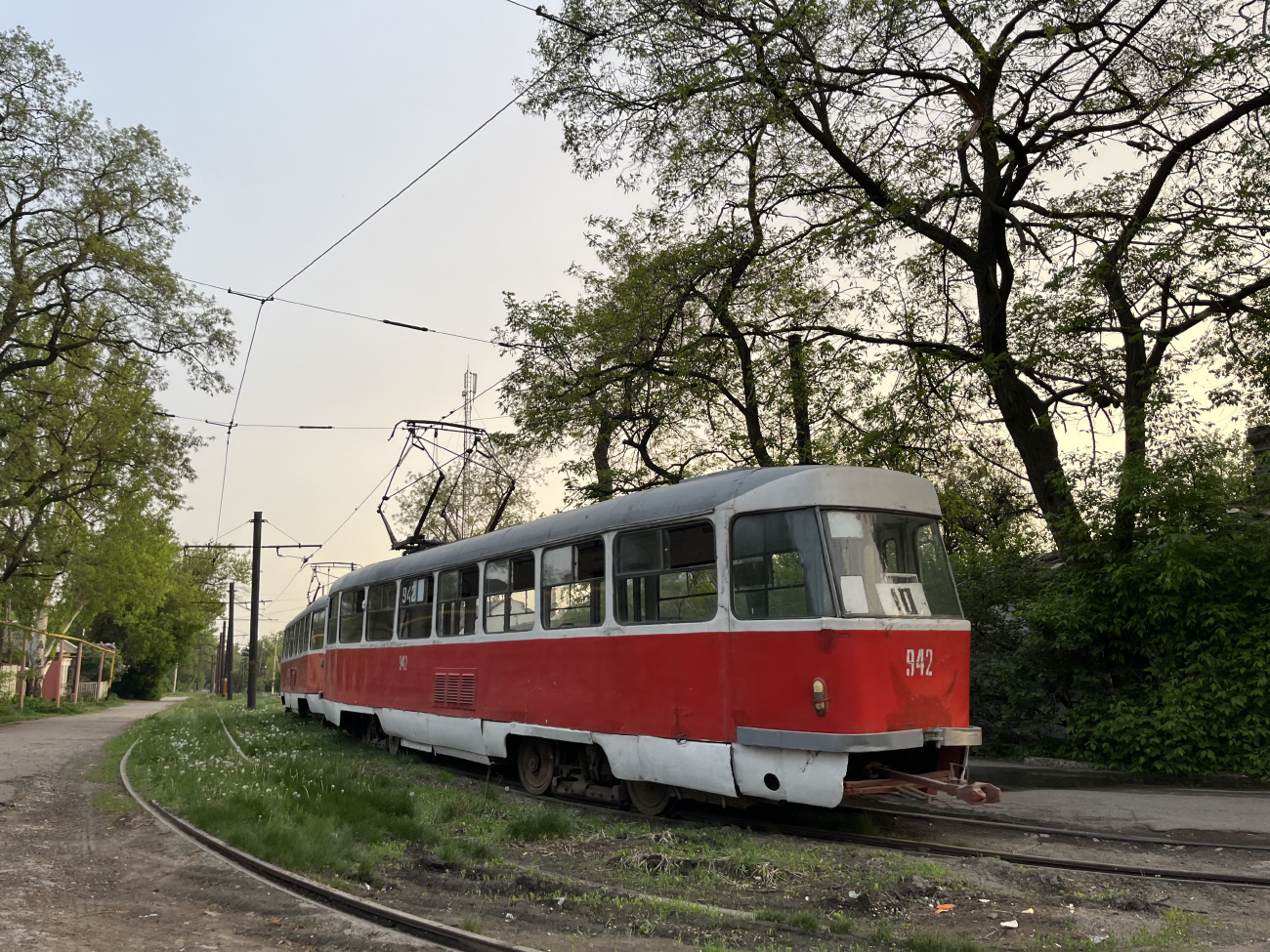 Донецк, Tatra T3SU № 942; Донецк — Трамвайная линия к станции Мушкетово