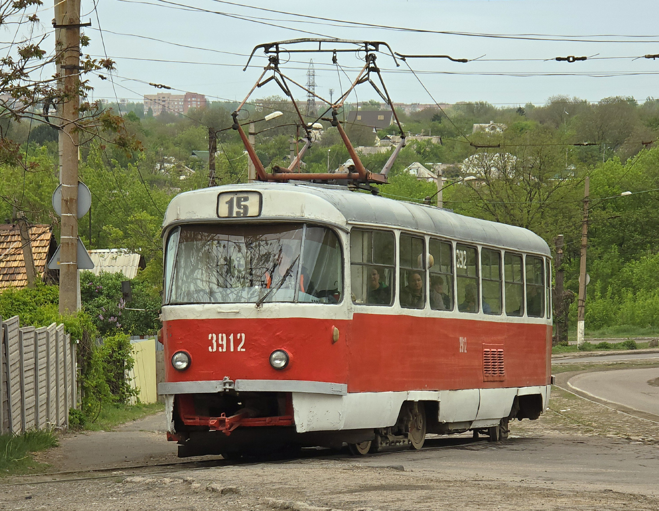 Донецк, Tatra T3SU (двухдверная) № 3912