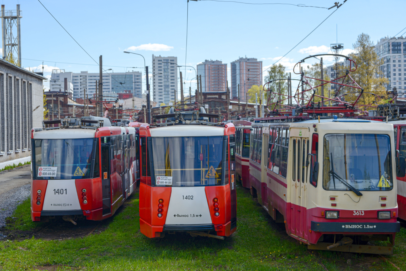 Санкт-Петербург, 71-153 (ЛМ-2008) № 1401; Санкт-Петербург, 71-153 (ЛМ-2008) № 1402; Санкт-Петербург, ТС-77 № 3613