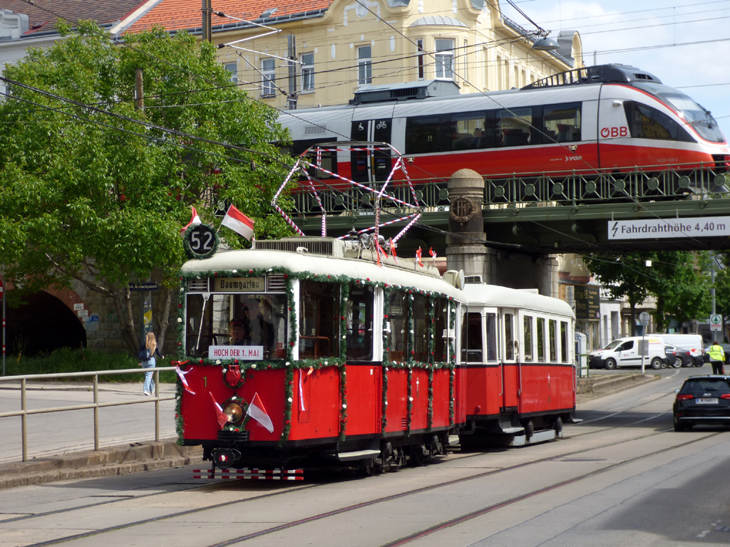 Вена, Fuchs KSW моторный № 1; Вена — 255-я поездка VEF — 01.05.2024