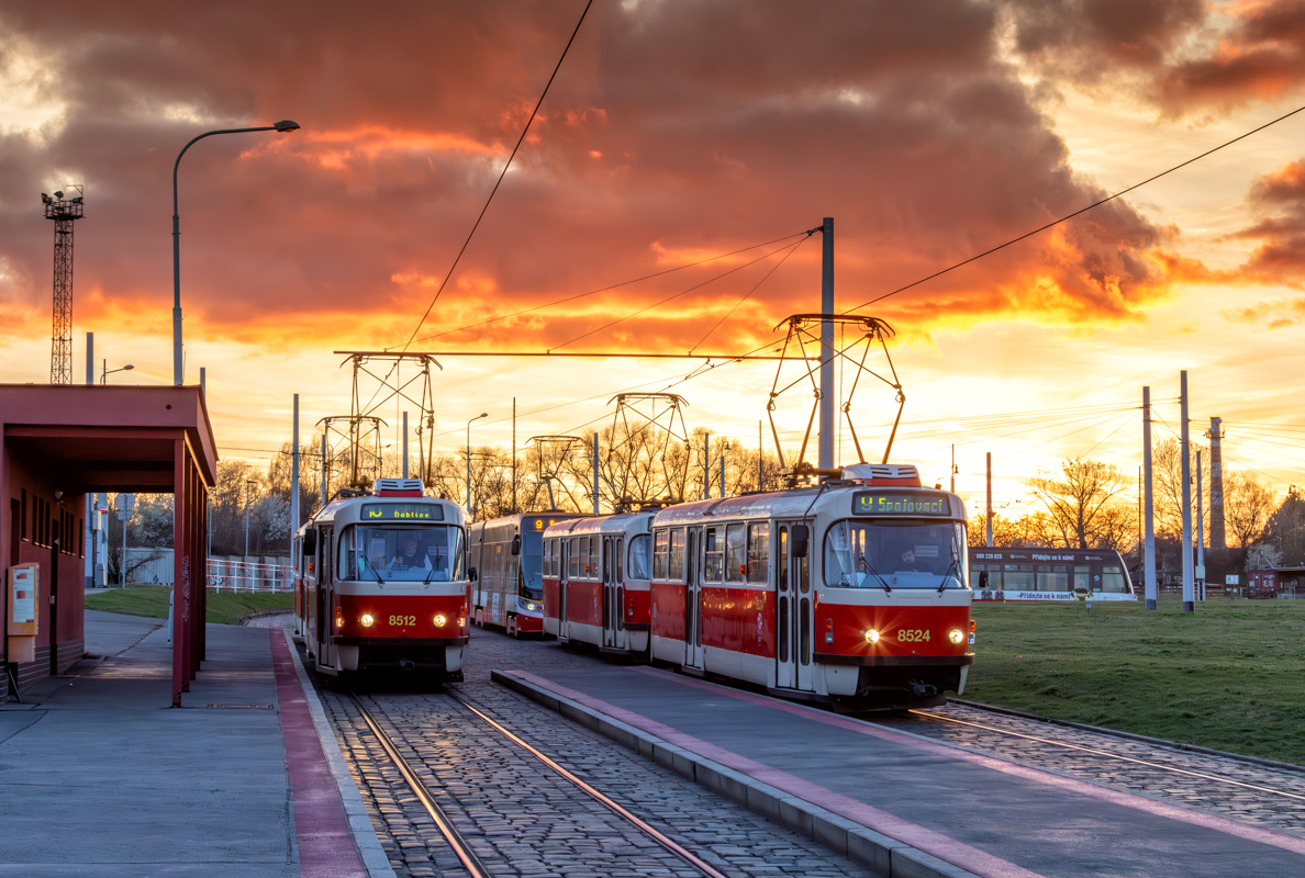 Прага, Tatra T3R.P № 8512; Прага, Tatra T3R.P № 8524