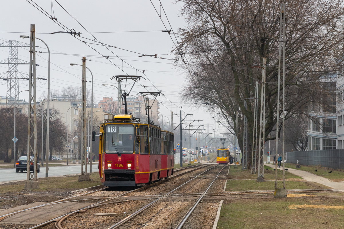 Warsaw, Konstal 105Na # 1186