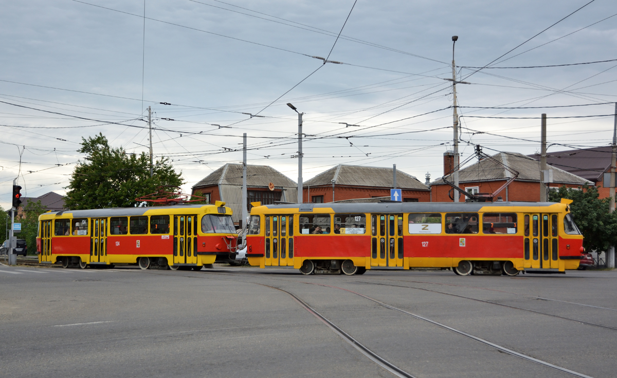 Краснодар, Tatra T3SU № 124; Краснодар, Tatra T3SU № 127