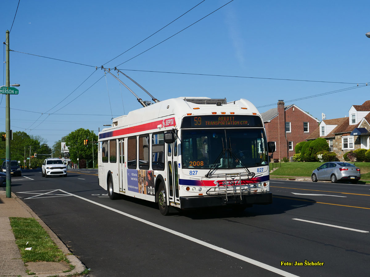 Филадельфия, New Flyer E40LFR № 827