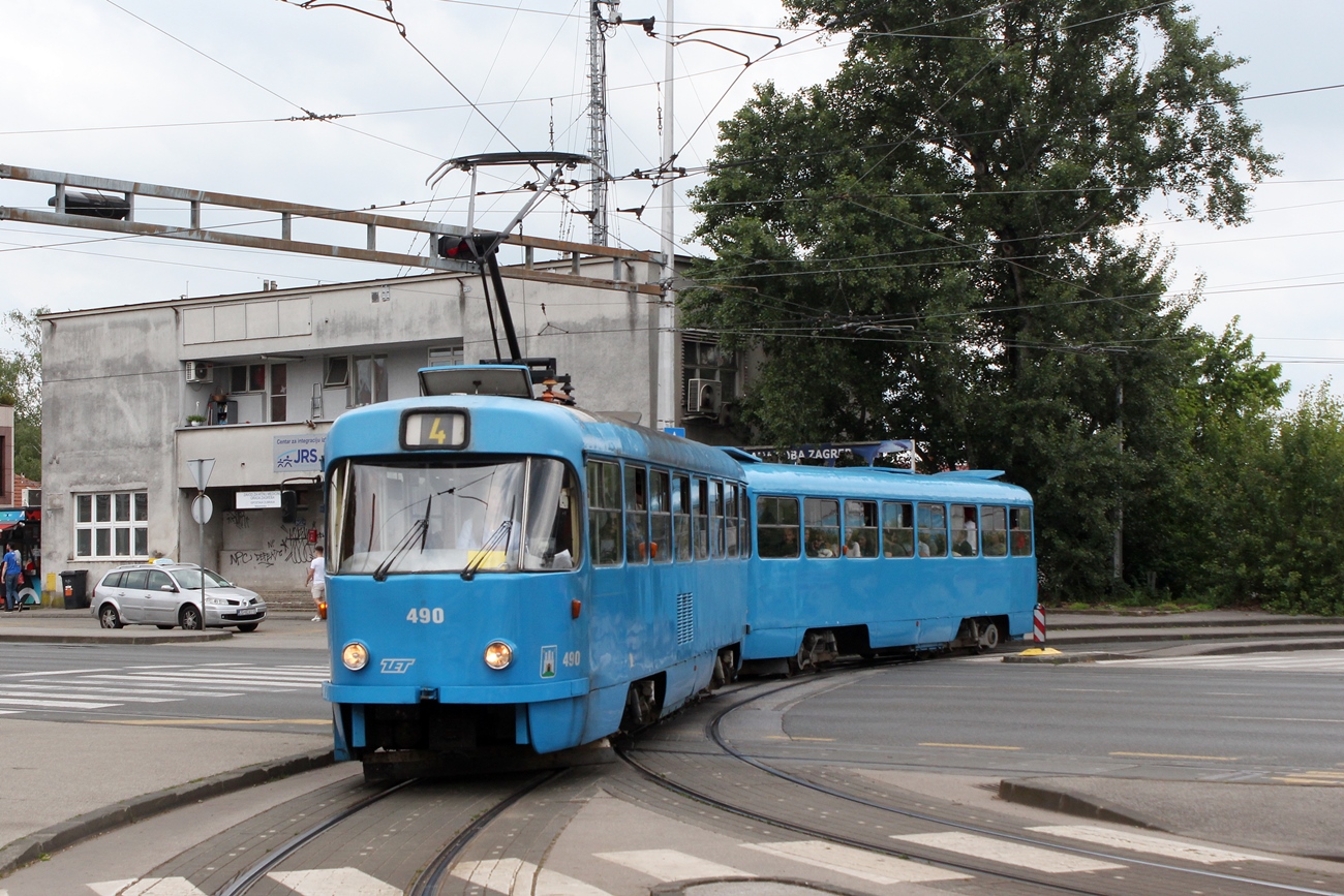 Загреб, Tatra T4YU № 490