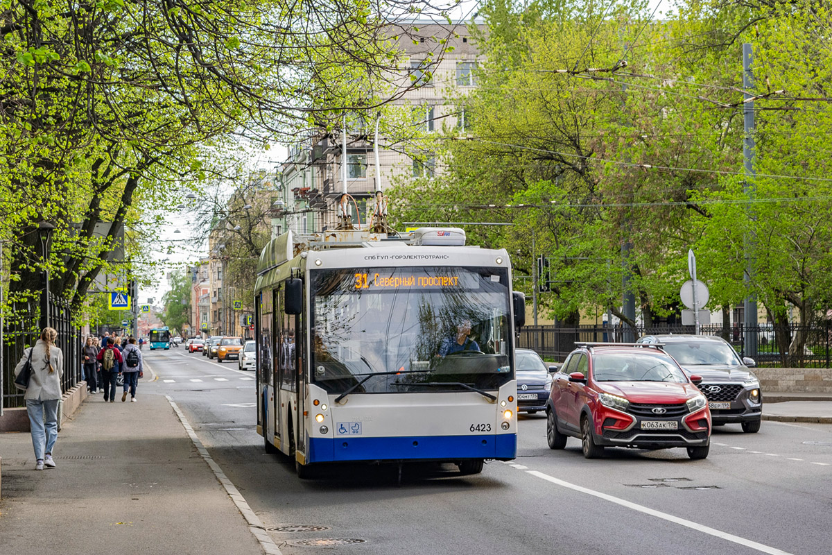 Sanktpēterburga, Trolza-5265.00 “Megapolis” № 6423 Sanktpēterburga, Trolza-5265.00 “Megapolis” № 6423