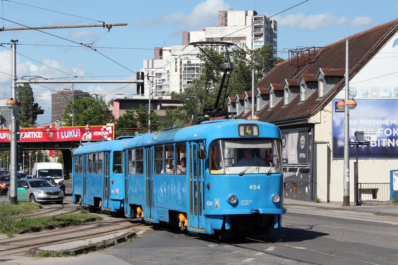 Загреб, Tatra T4YU № 454
