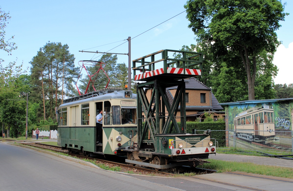 Вольтерсдорф, Двухосный вагон-вышка O&K № 17; Вольтерсдорф — Юбилей: 111 лет Вольтерсдорфскому трамваю (19./20.05.2024)