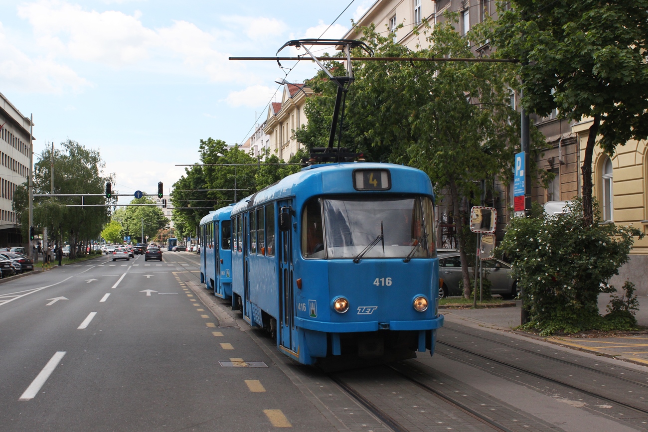 Загреб, Tatra T4YU № 416