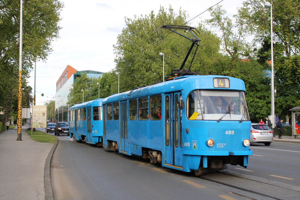 Загреб, Tatra T4YU № 480
