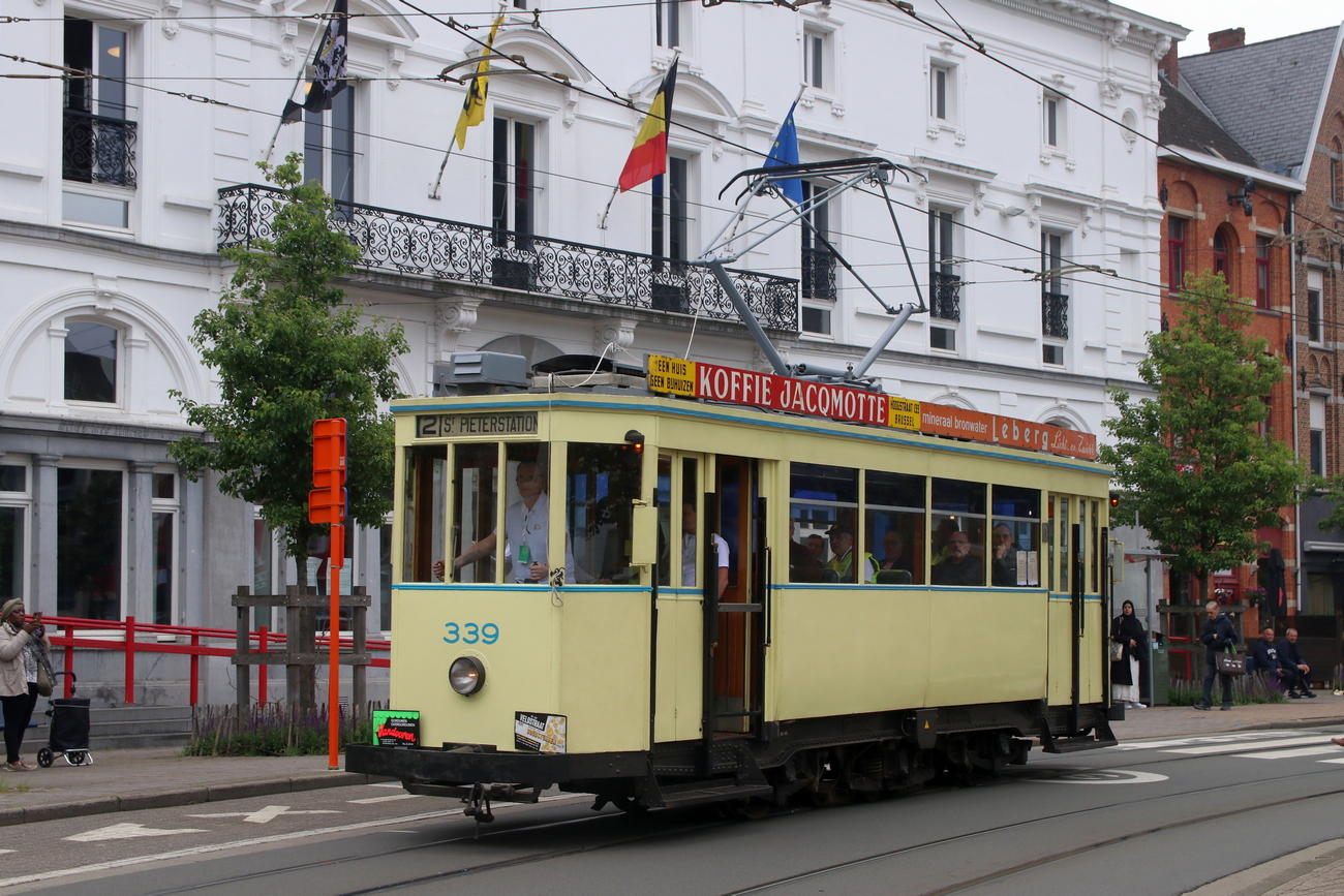 Гент, Трёхосный моторный вагон № 339; Гент — 150 years of tram in Ghent (18 & 19/05/2024)