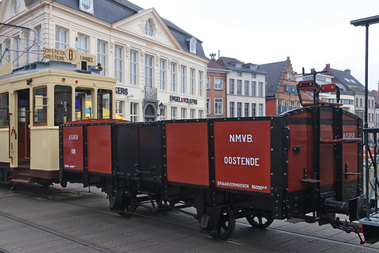 Береговой трамвай, Двухосный грузовой прицеп № A.15858; Гент — 150 years of tram in Ghent (18 & 19/05/2024)