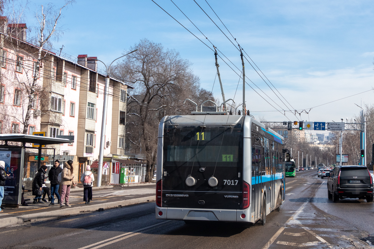 Almaty, Yutong ZK6128BEVG (QazTehna) # 7017 Almaty, Yutong ZK6128BEVG (QazTehna) # 7017