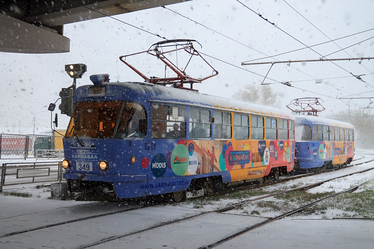 Екатеринбург, Tatra T3SU № 349; Екатеринбург — Снегопад 4-5 мая 2024 года