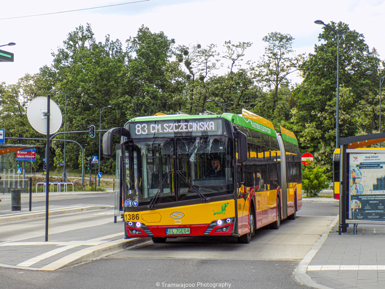 Łódź, Solaris Urbino IV 18 Electric # 1386