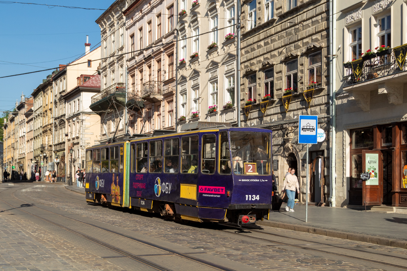 Львов, Tatra KT4SU № 1134