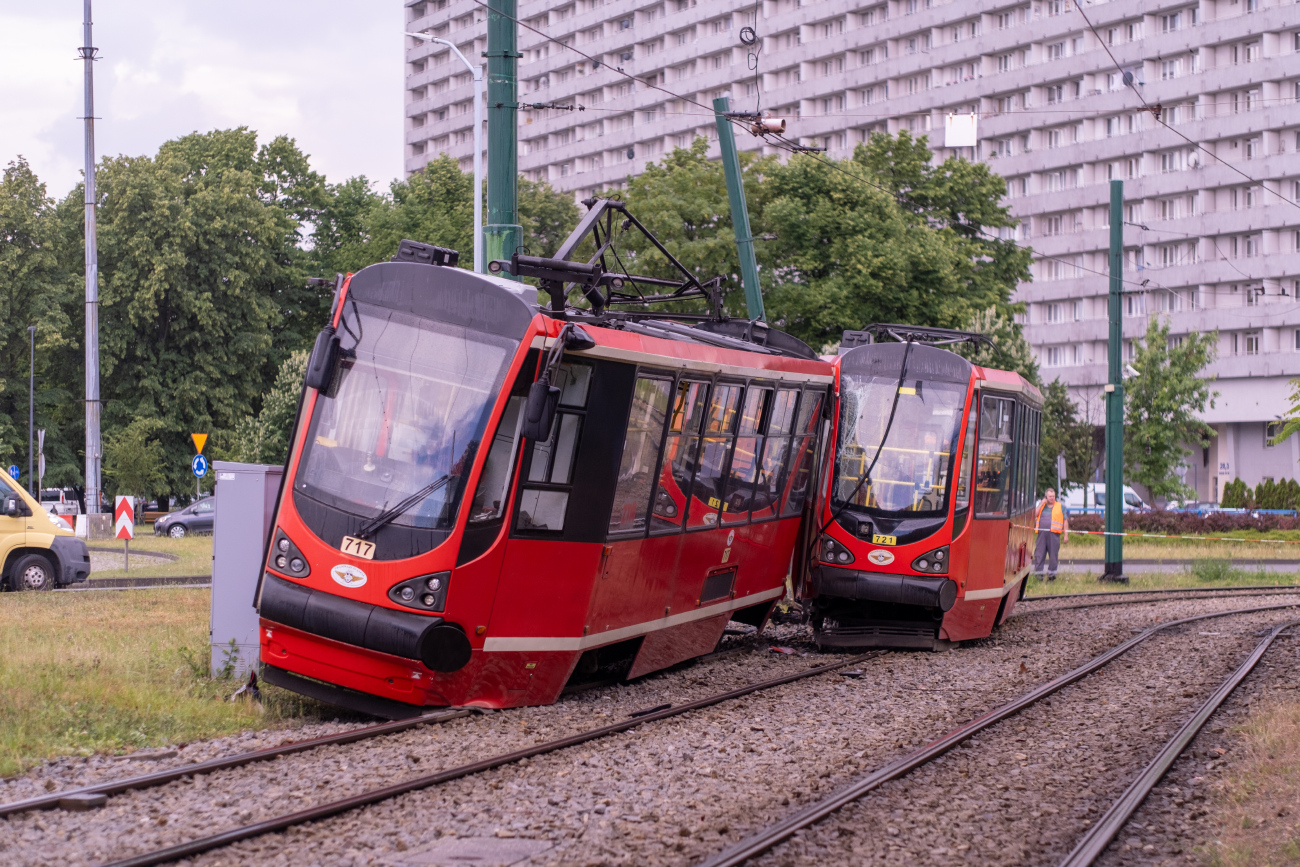 Верхнесилезская агломерация, Konstal 105N-HF11AC № 717; Верхнесилезская агломерация — Происшествия