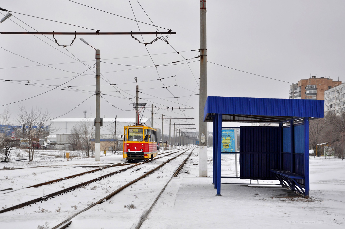 Волжский, 71-605 (КТМ-5М3) № 171; Волжский — Трамвайные линии и инфраструктура